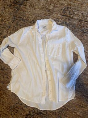 Madewell Men's White Casual Button-Down Shirt